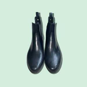 SAM EDELMAN WOMENS SIZE 9 BLACK RAIN BOOTS USED